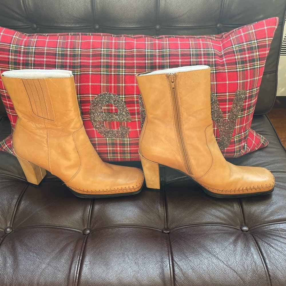 Leather boots
